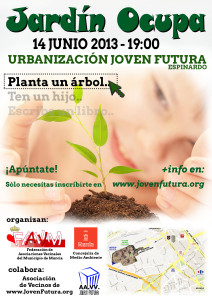 Cartel Jardín Okupa