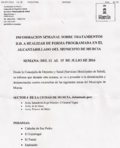Comunicado Ayto desratización desinsectación Julio 2016