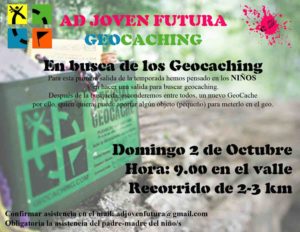 Cartel salida geocaching ADJF