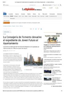 2017-02-08-La-Consejeria-de-Fomento-devuelve-el-expediente-de-Joven-Futura-al-Ayuntamiento---La-Opinion-de-Murcia