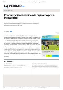 2017-04-19 Concentración de vecinos de Espinardo por la inseguridad - La Verdad