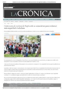 2017-04-24 Centenares de vecinos de Espinardo se concentran para reclamar más seguridad ciudadana - La Crónica del Pajarito