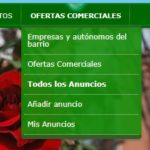 Menú Ofertas comerciales Mercadillo Web