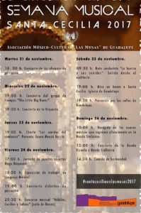 Semana Musical - Santa Cecilia 2017 - Calendario