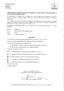 2018-09-25 CONVOCATORIA PLENO ORDINARIO JM ESPINARDO 26 SEPTIEMBRE 2018