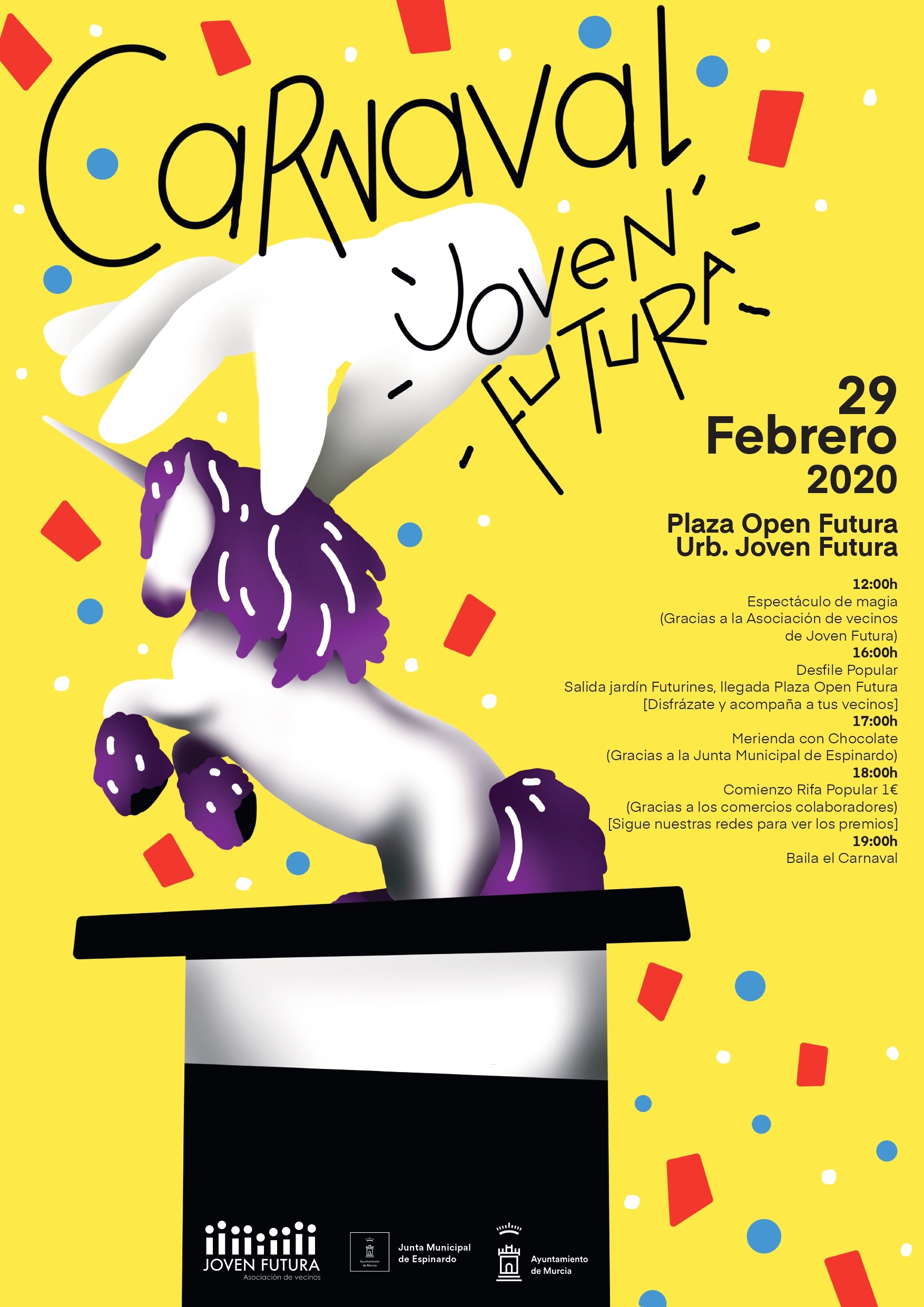 Cartel Carnaval 2020 Asociación de Vecinos Joven Futura