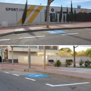 Plazas movilidad reducida en Joven Futura