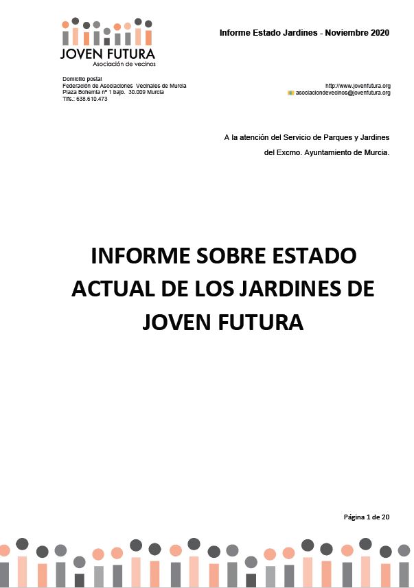 Portada informe jardines noviembre 2020