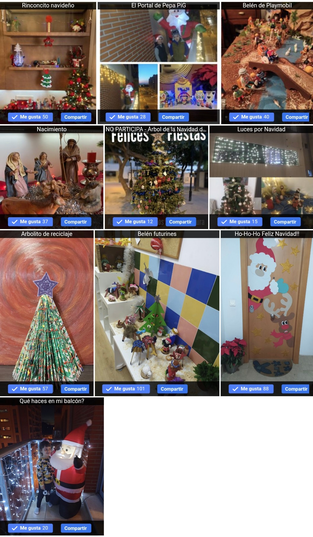 Concurso adornos decoración navideña en joven futura.