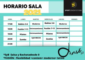 2021-02-23 Horarios Sala Centro Deportivo Sport Joven Futura 2021
