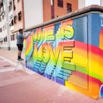 2021-06-25 Inauguración graffiti derechos LGTBI+ en Joven Futura