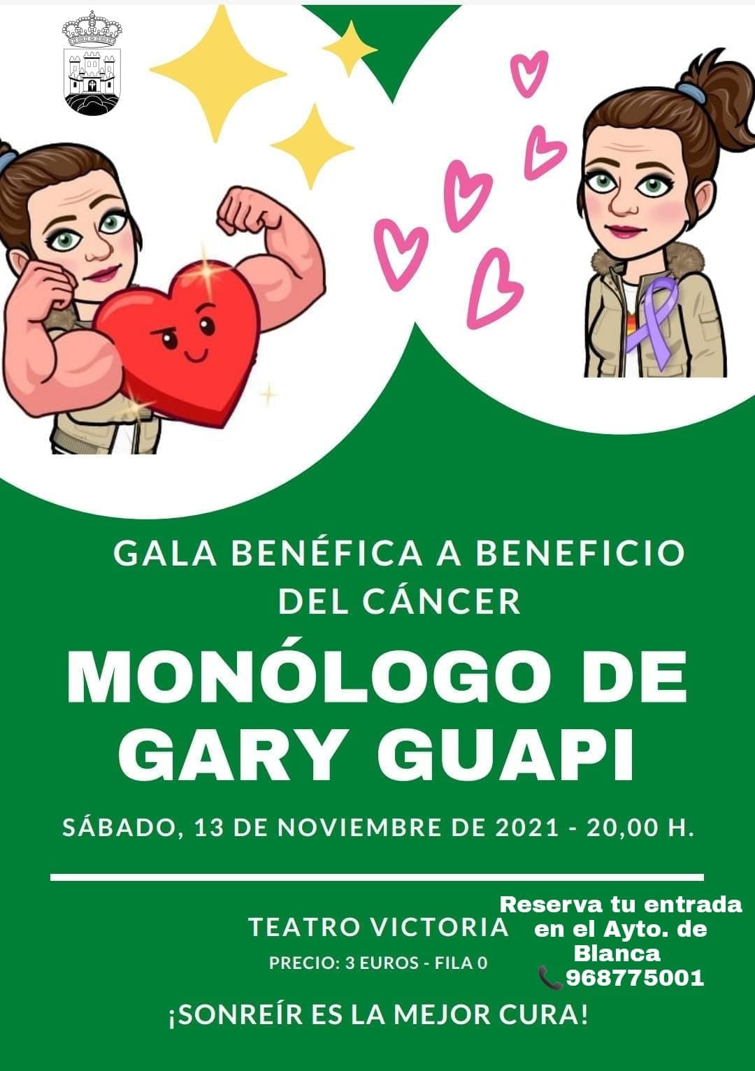 2021-11-13 Cartel Gala Benéfica Monólogo Gary Guapi en Blanca - Murcia