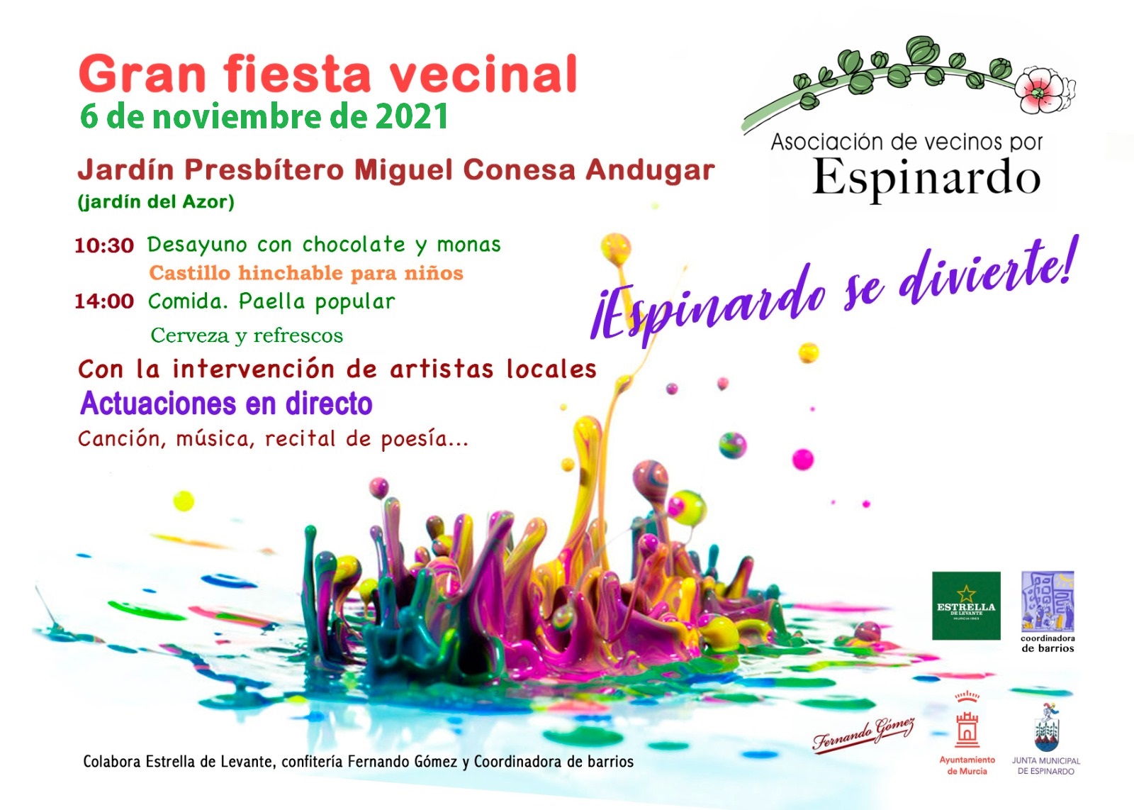 2021-10-27 Cartel Fiesta Asociación de Vecino por Espinardo