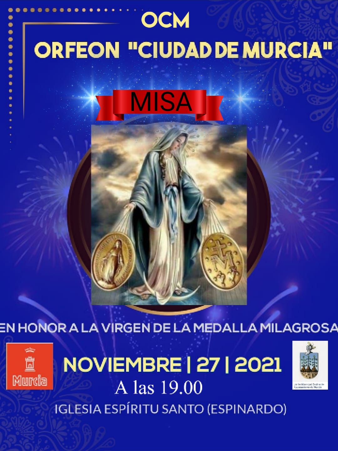 2021-11-27 Cartel Orfeón Ciudad de Murcia Misa Espinardo