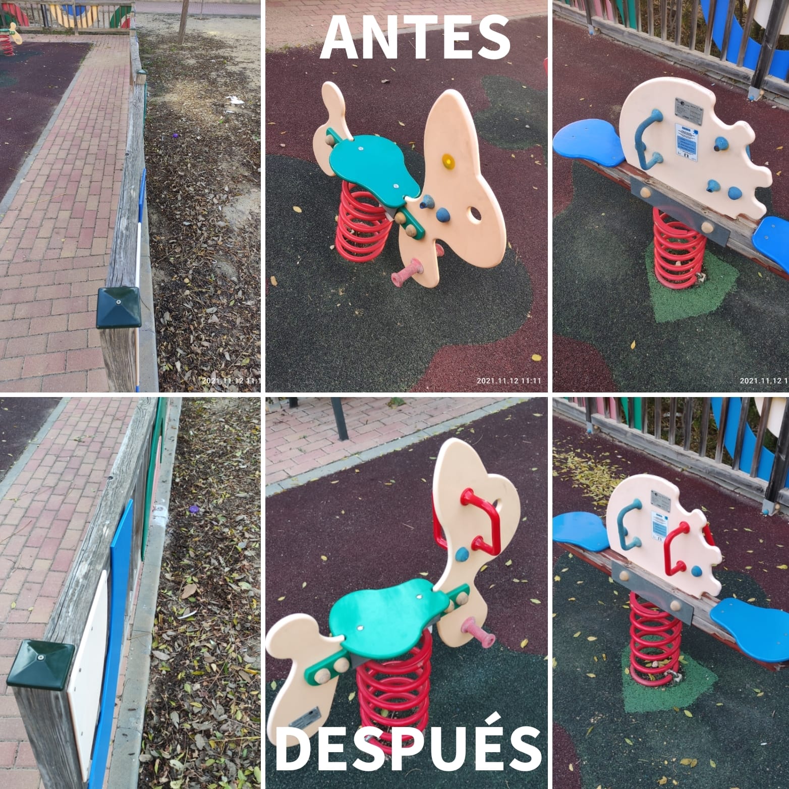 2021-11-12 Reparaciones en zona infantil calle Alonso de Tenza en Joven Futura