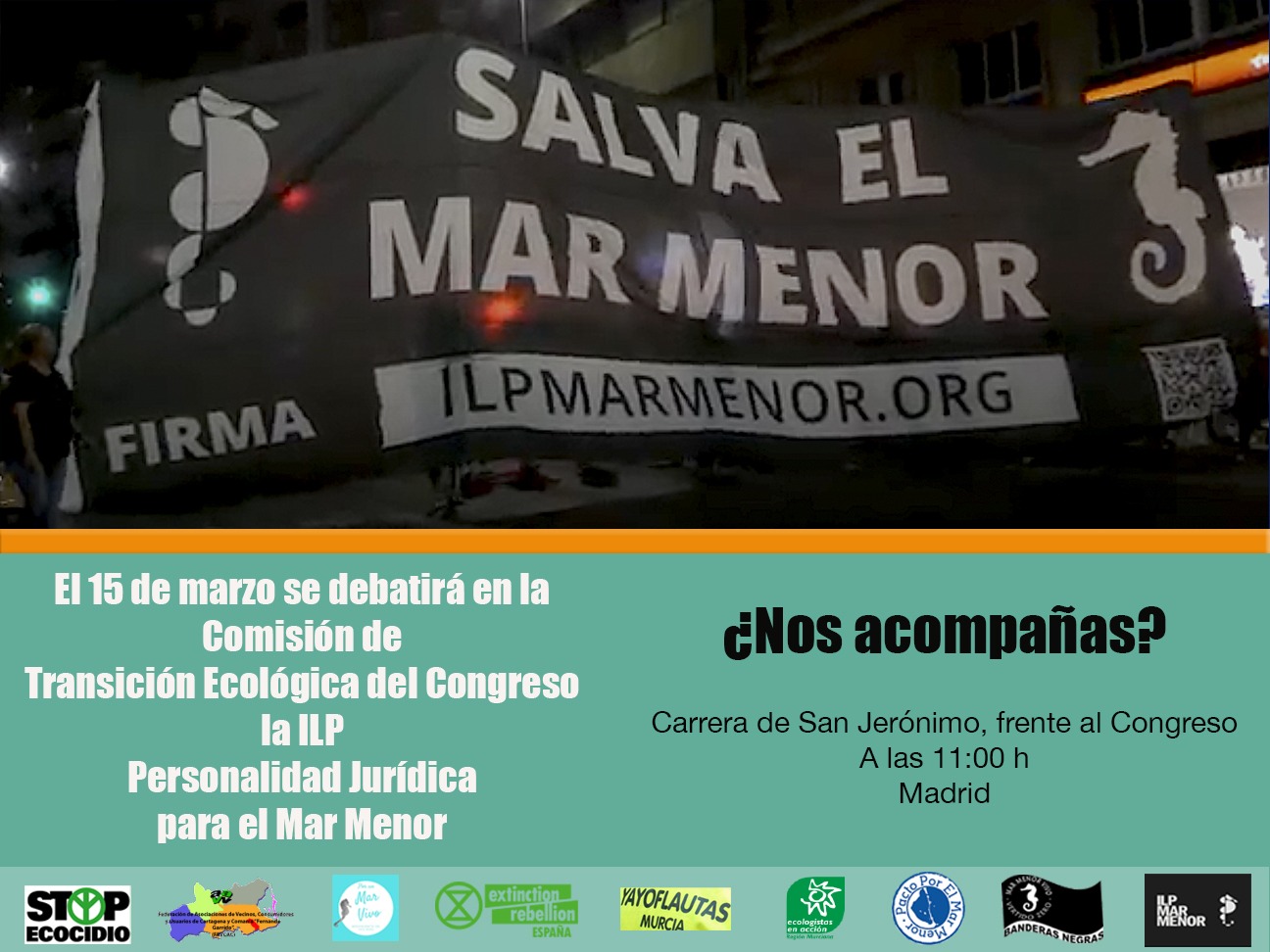 2022-03-03 Cartel ILP viaje a Madrid el 15-03-2022 apoyo a la presentación ILP en el Congreso