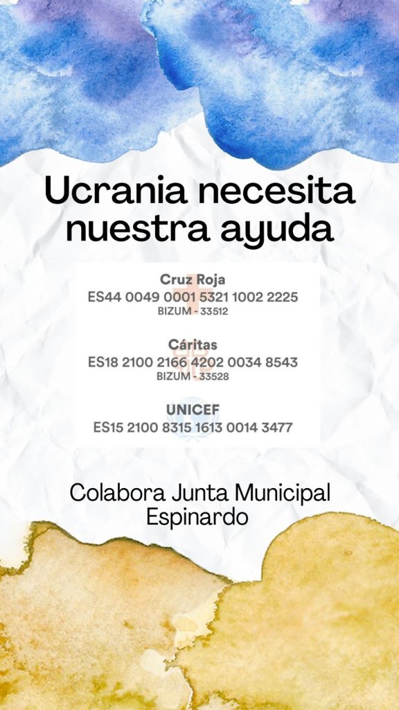 2022-03-06 Ayuda económica a Ucrania desde Alcaldía Espinardo