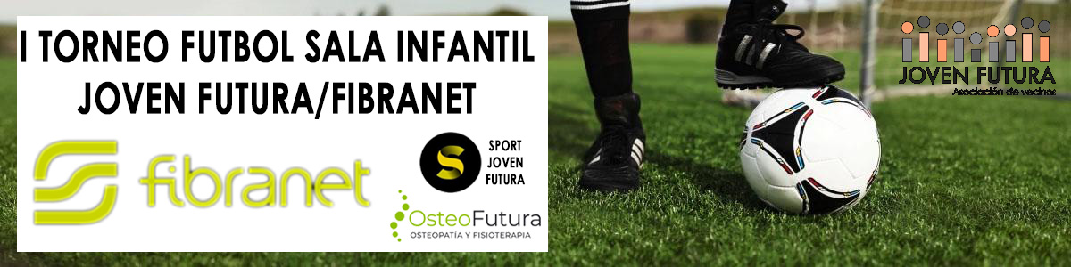 Banner formulario I Torneo Fútbol Sala Infantil Joven Futura-Fibranet con PATROCINADORES