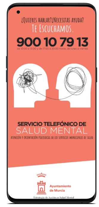 2022-12-01 Servicio Telefónico de Salud Mental - Ayuntamiento de Murcia - Banner móvil