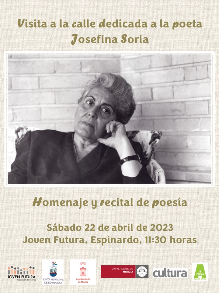 2023-04-22 Cartel homenaje y recital de poesía poeta Josefina Soria