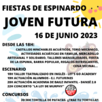 CARTEL FIESTAS JOVEN FUTURA 2023 VIERNES 16