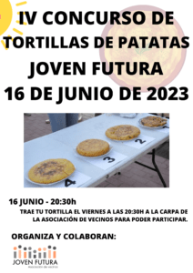 Cartel concurso de tortilla de patatas 2023 Joven Futura